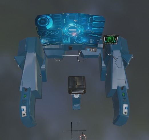 SciFI SuperComputer Low-poly 3D model_24