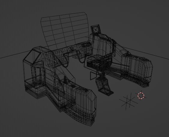 SciFI SuperComputer Low-poly 3D model_17