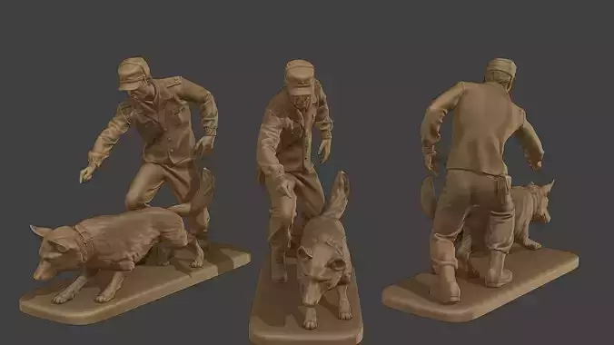 Czechoslovak communist Police K9 004 3D print model