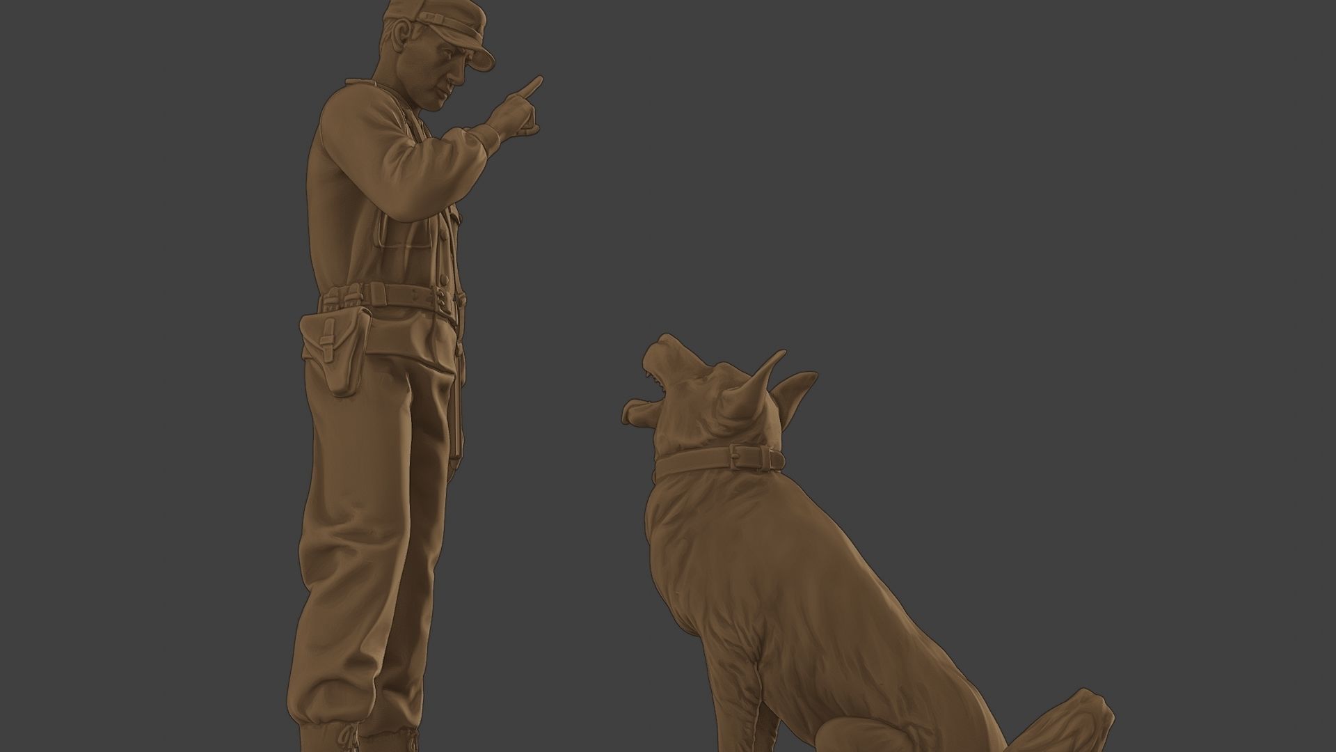 Czechoslovak communist Police K9 005 3D print model_29