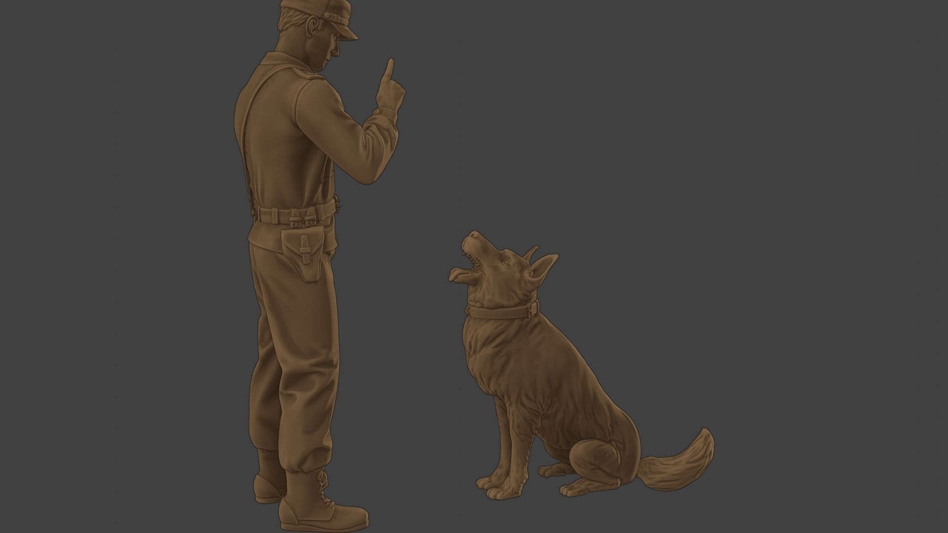 Czechoslovak communist Police K9 005 3D print model_31