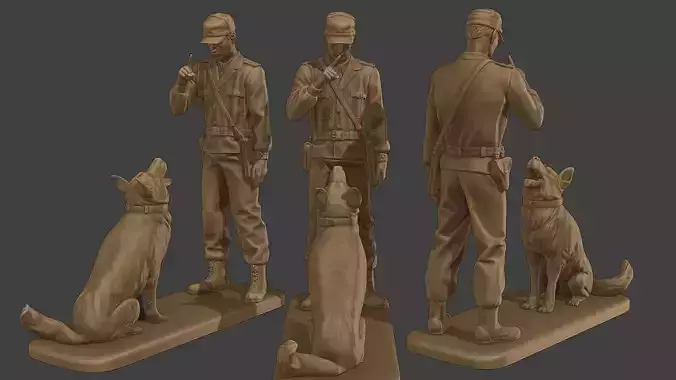 Czechoslovak communist Police K9 005 3D print model