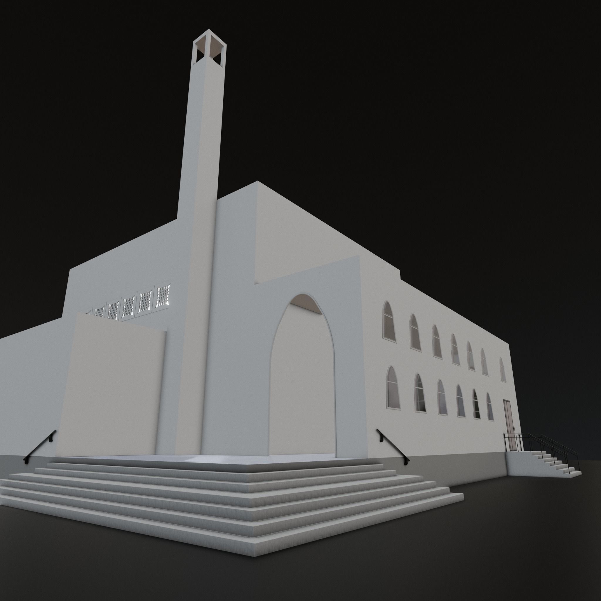 3D Mosque Exterior 3D model_5