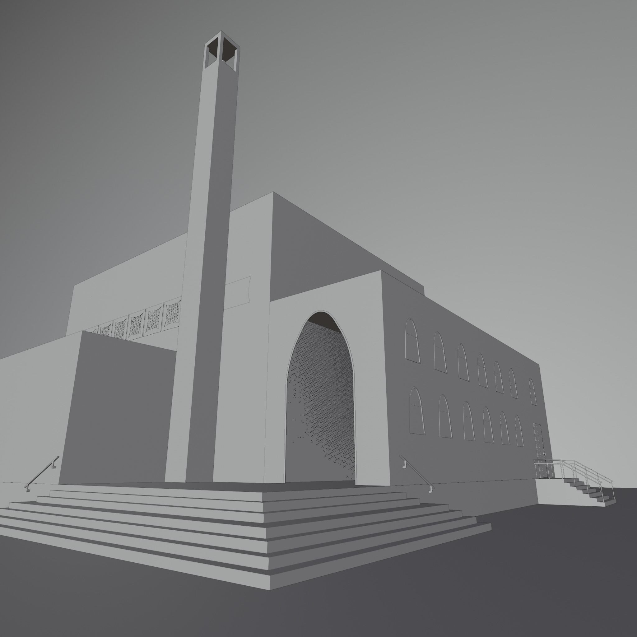 3D Mosque Exterior 3D model_4