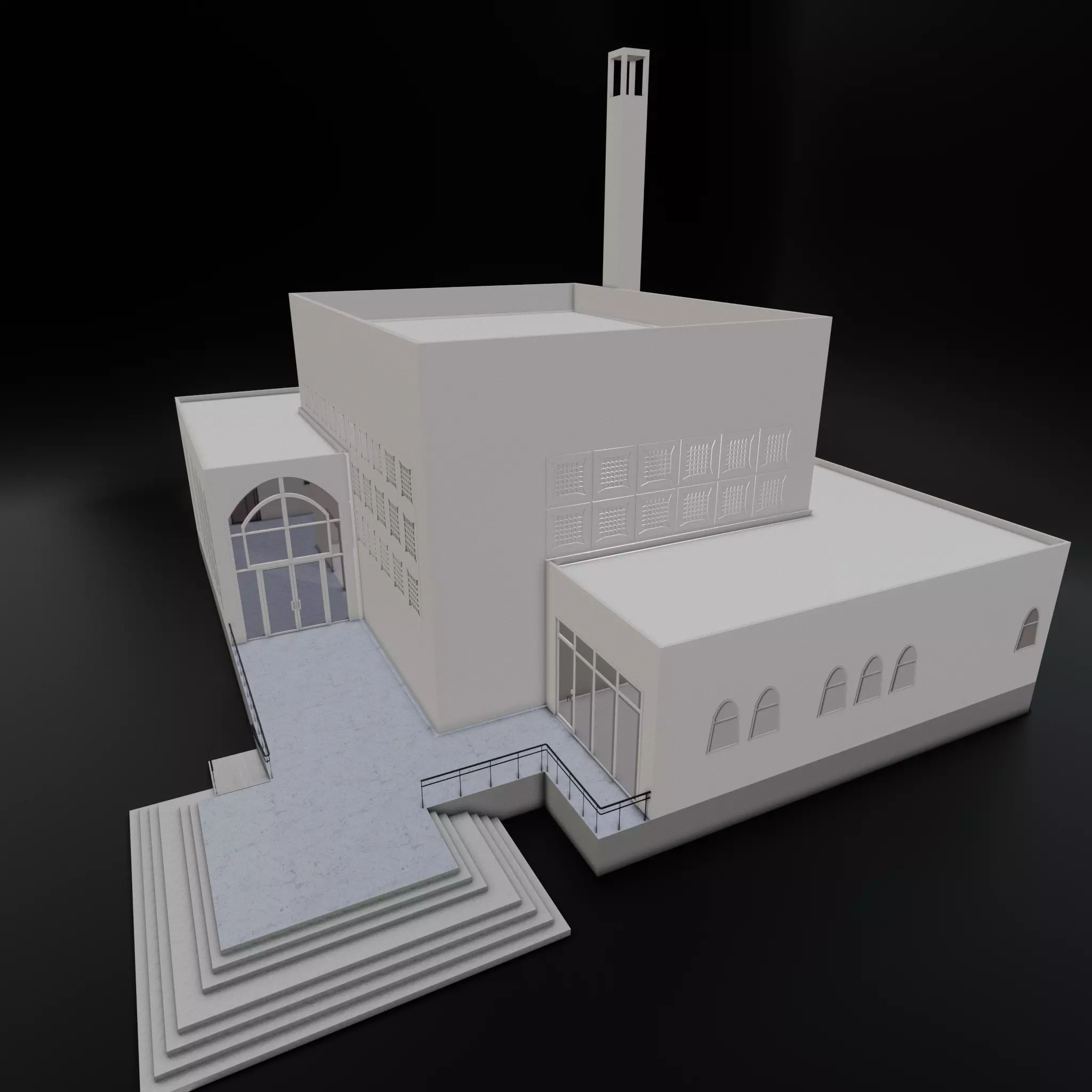 3D Mosque Exterior 3D model_0
