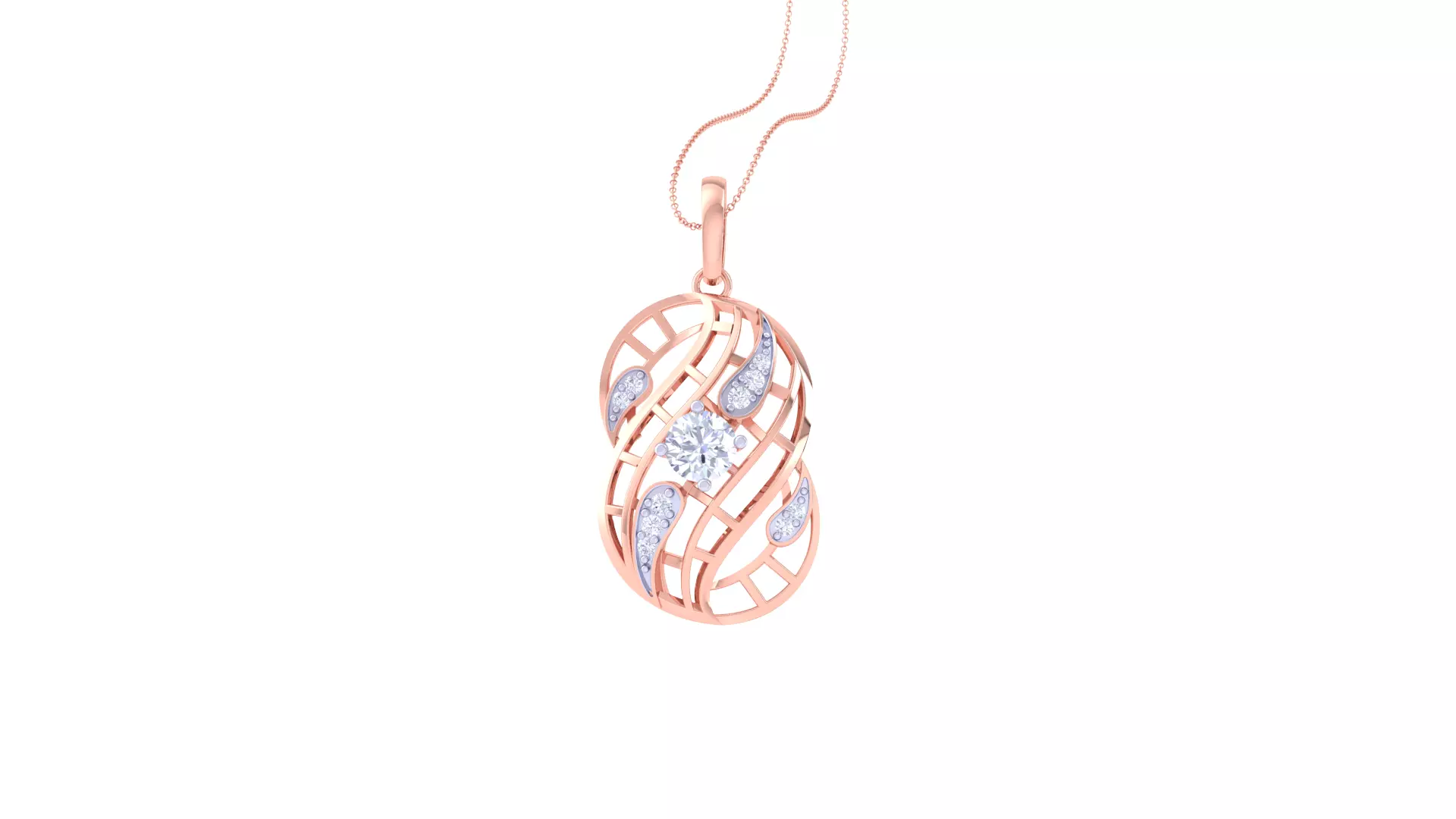 Solitaire Women Pendant 3dm STL OBJ FBX Renders Details 3D print model_0