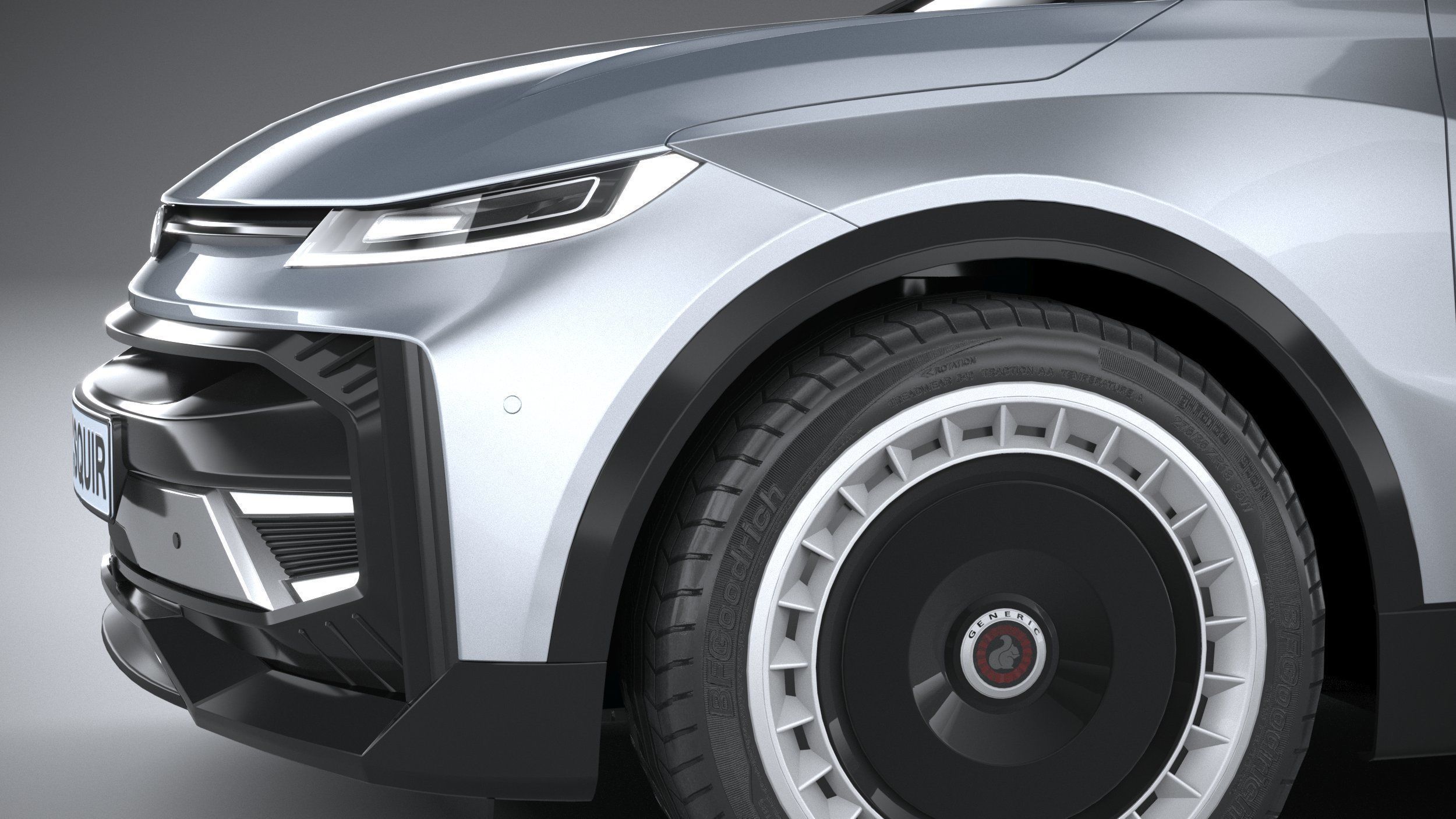 Generic Crossover v1 2023 LowPoly 3D model_3