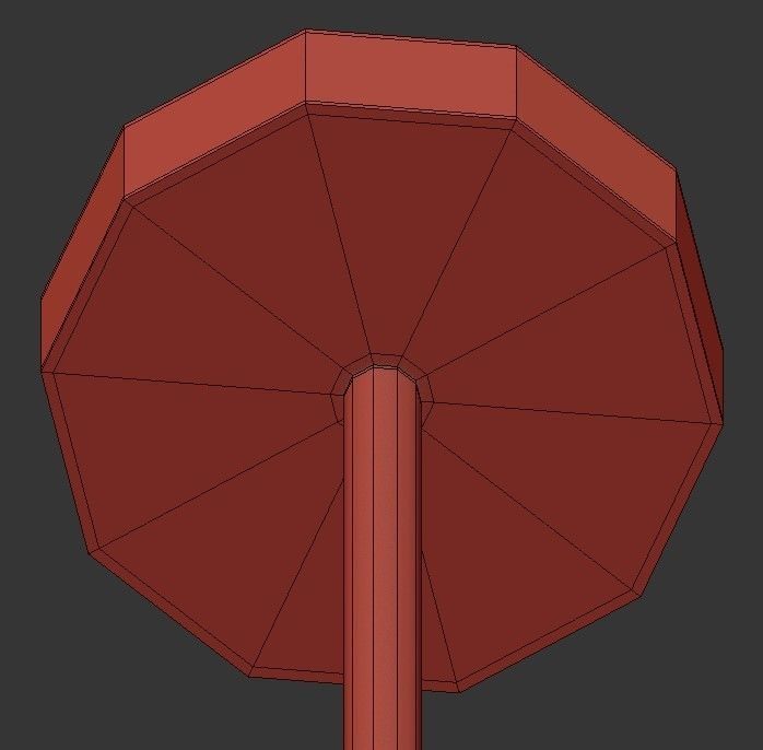 RAM 3 three light chandelier gold 3D model_3