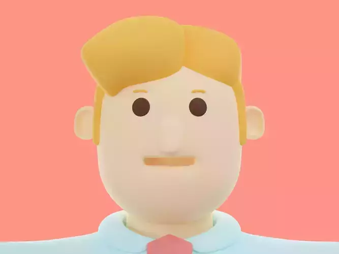 Character minimal Cartoon business man cute  