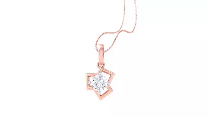 Women Solitaire Super Light Weight Pendant