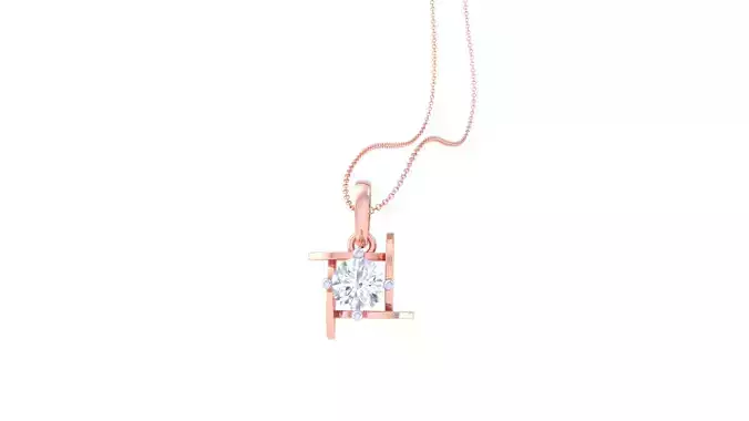 Women Solitaire Super Light Weight Pendant