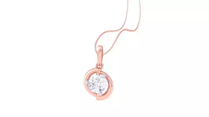 Women Solitaire Super Light Weight Pendant