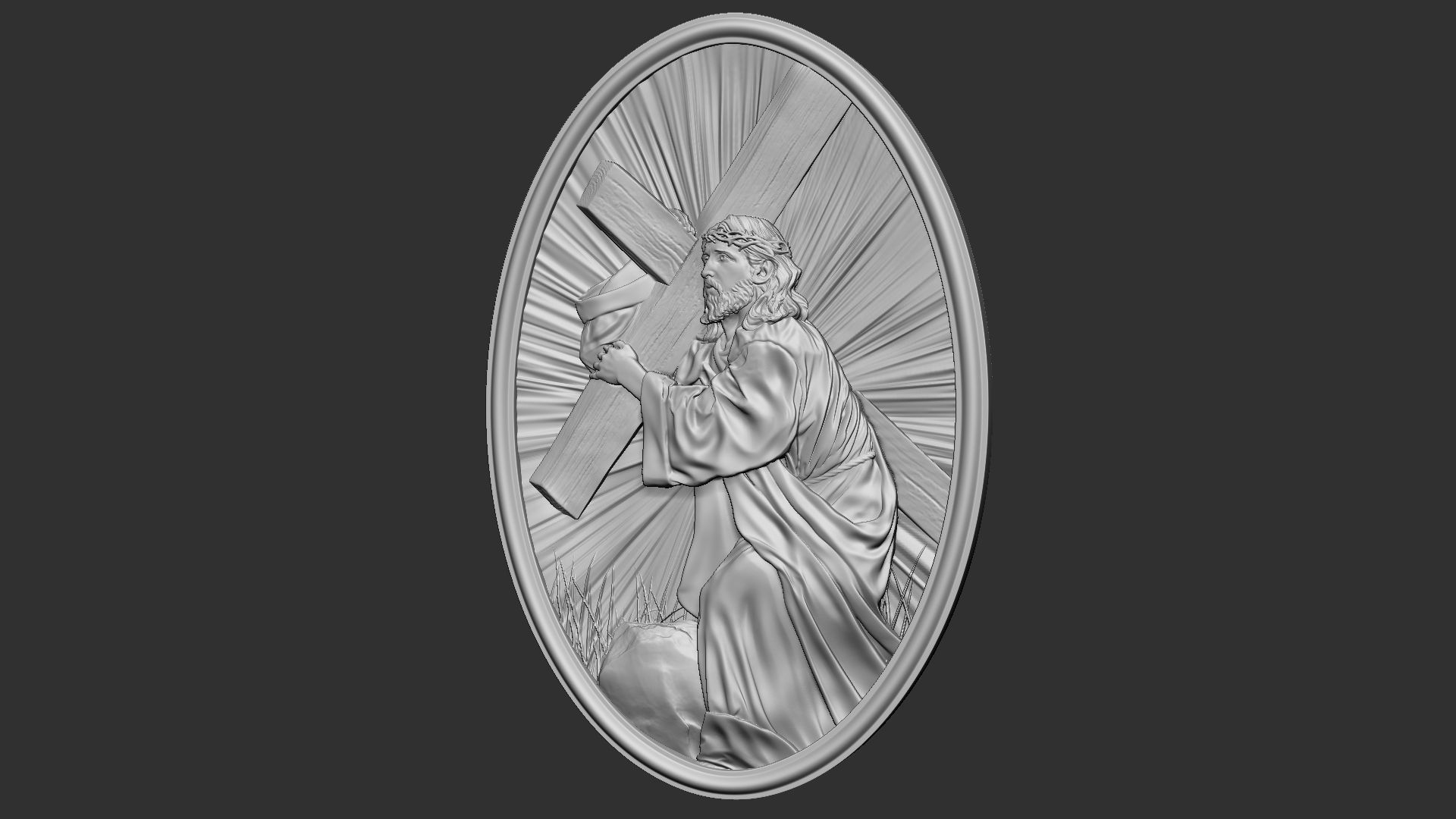 Jesus Bas-Relief 02 3D print model_12