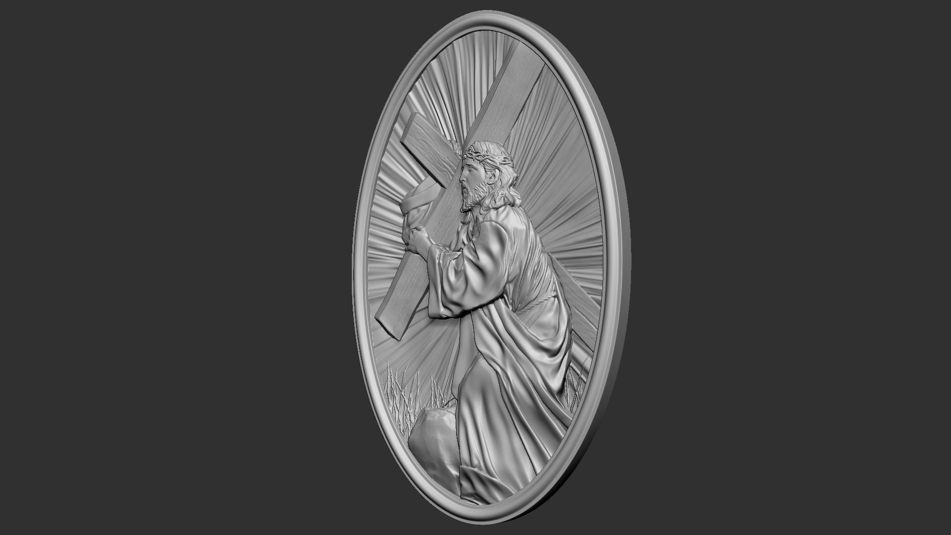 Jesus Bas-Relief 02 3D print model_13
