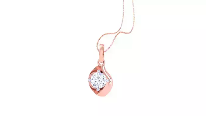 Women Solitaire Super Light Weight Pendant