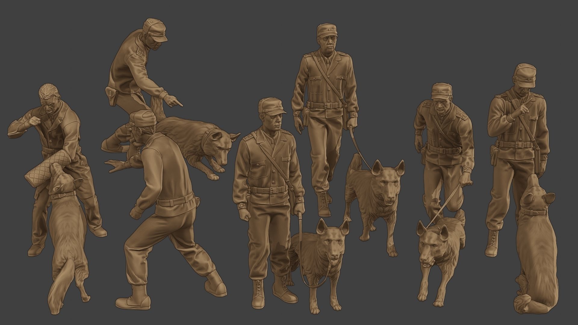 Czechoslovak communist Police K9 Pack 1 3D Model Collection_1