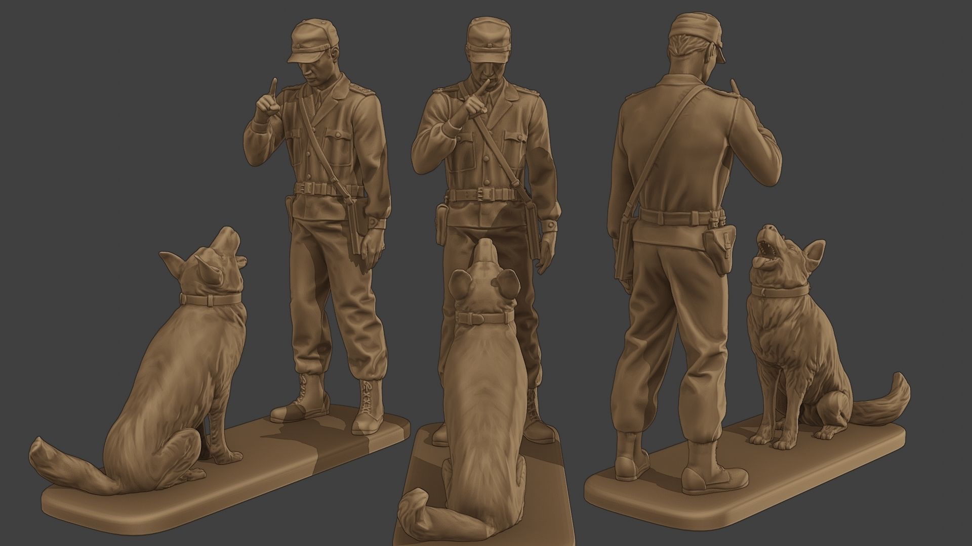 Czechoslovak communist Police K9 Pack 1 3D Model Collection_9