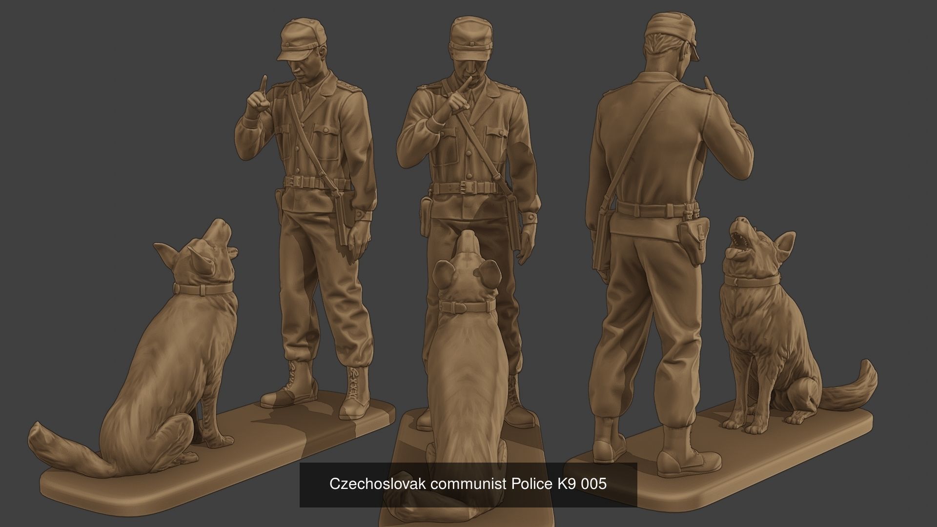 Czechoslovak communist Police K9 Pack 1 3D Model Collection_10