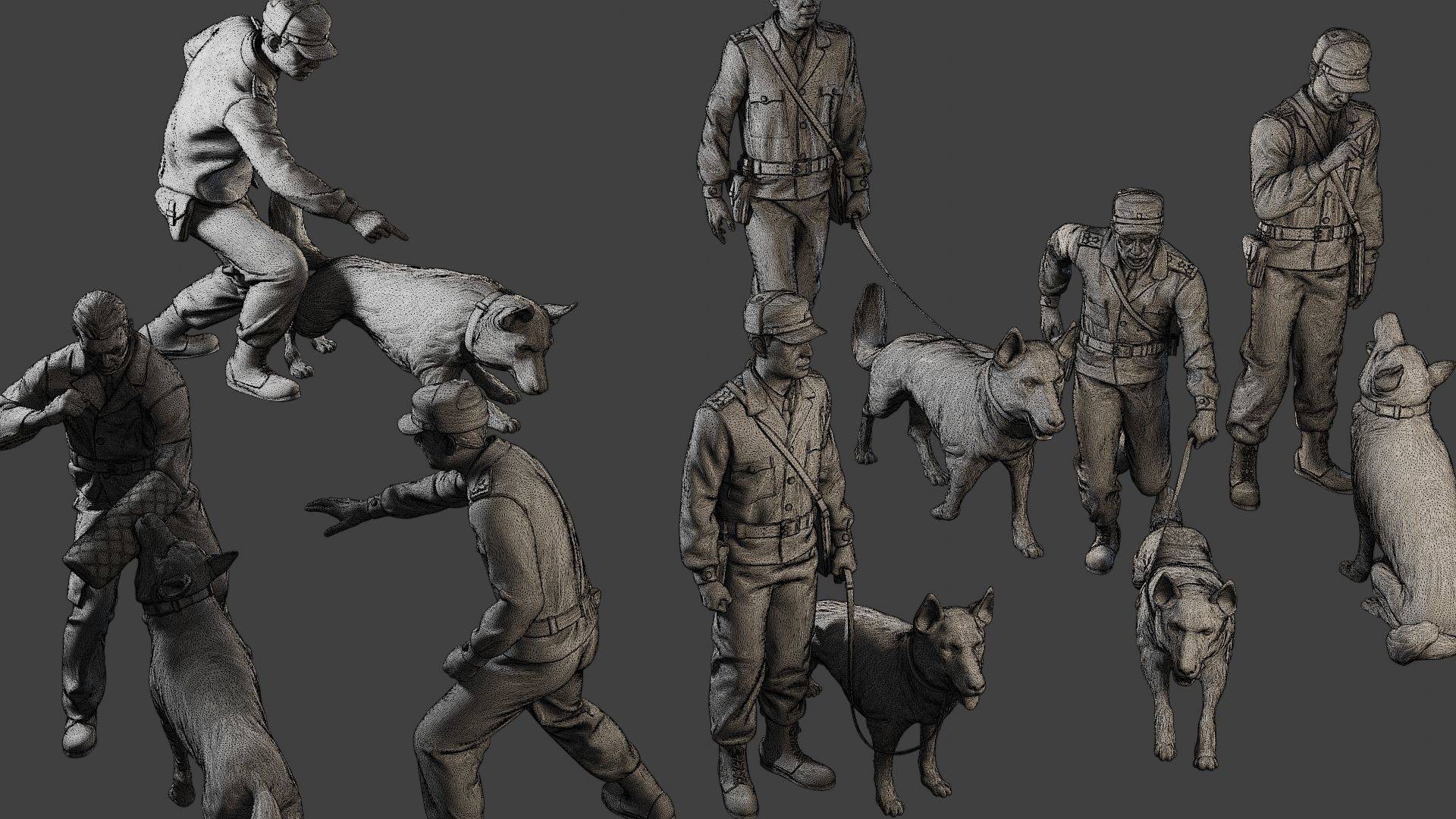 Czechoslovak communist Police K9 Pack 1 3D Model Collection_14