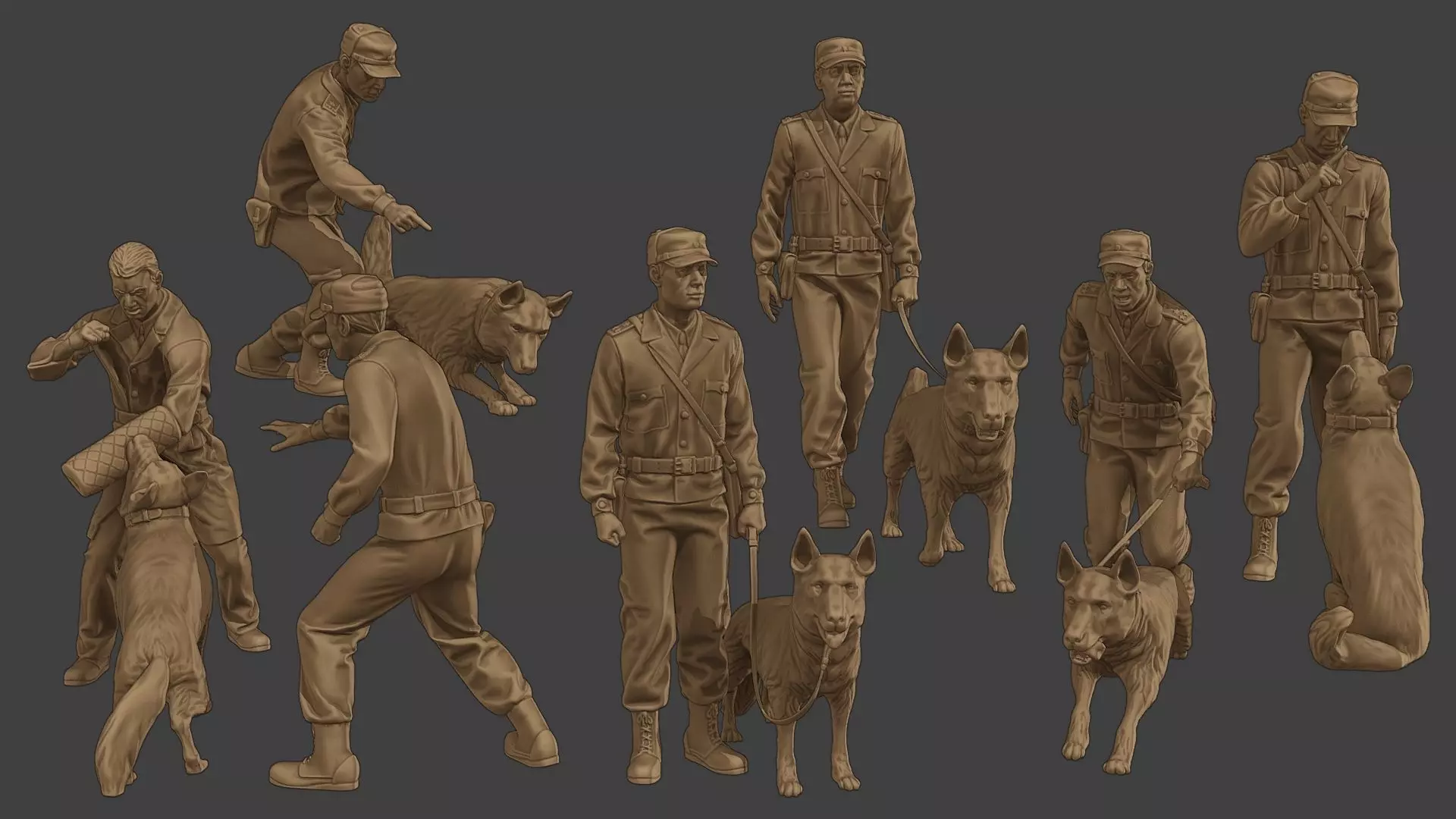 Czechoslovak communist Police K9 Pack 1 3D Model Collection_0