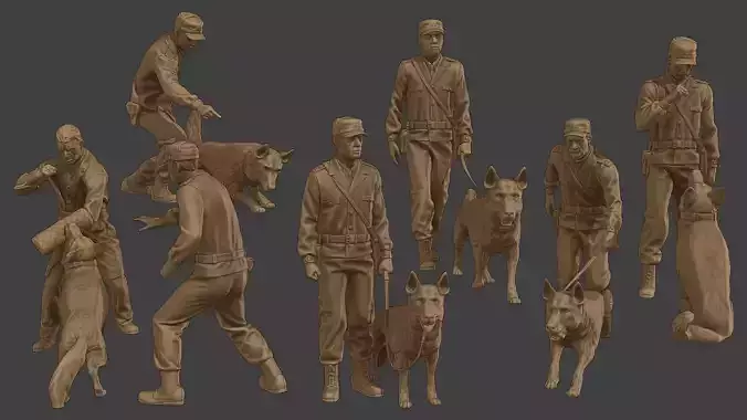 Czechoslovak communist Police K9 Pack 1 3D Model Collection