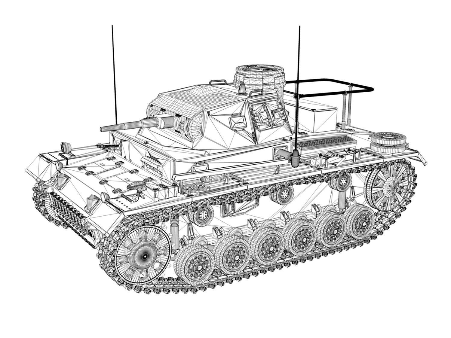 PzBefWg III - Ausf F - 9 PzDiv 3D model_11