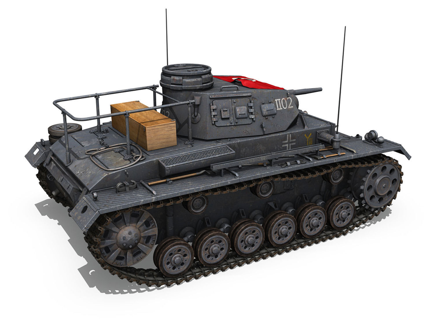 PzBefWg III - Ausf F - 9 PzDiv 3D model_6