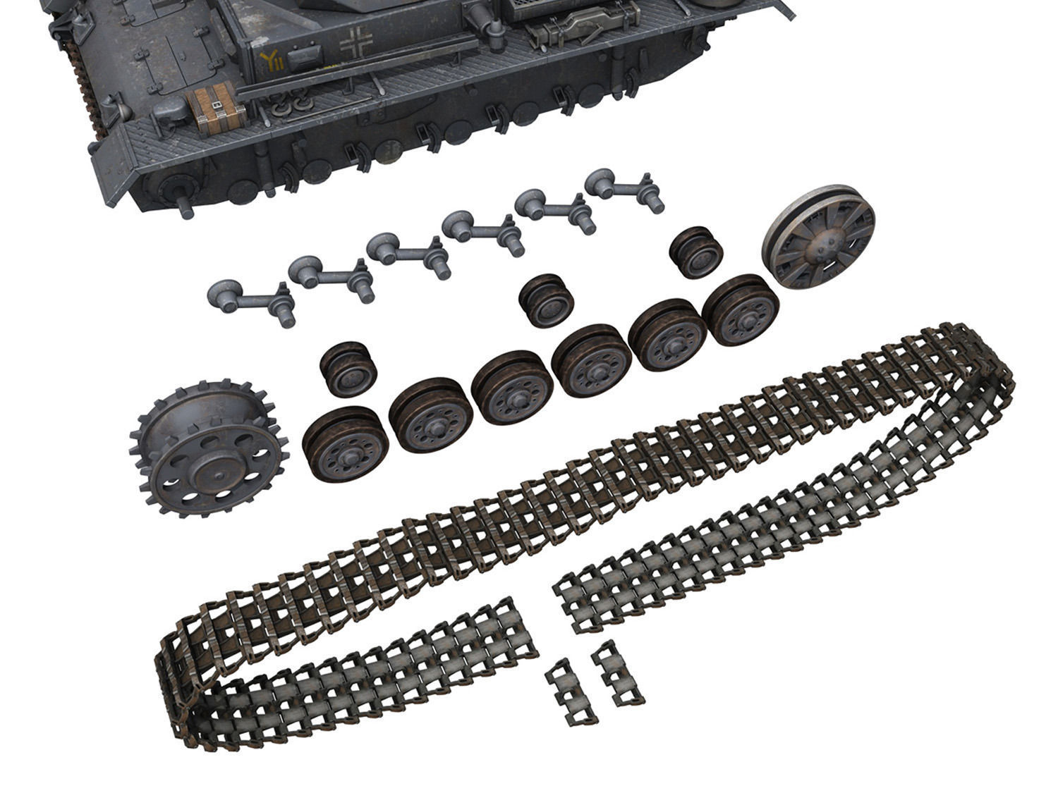 PzBefWg III - Ausf F - 9 PzDiv 3D model_9