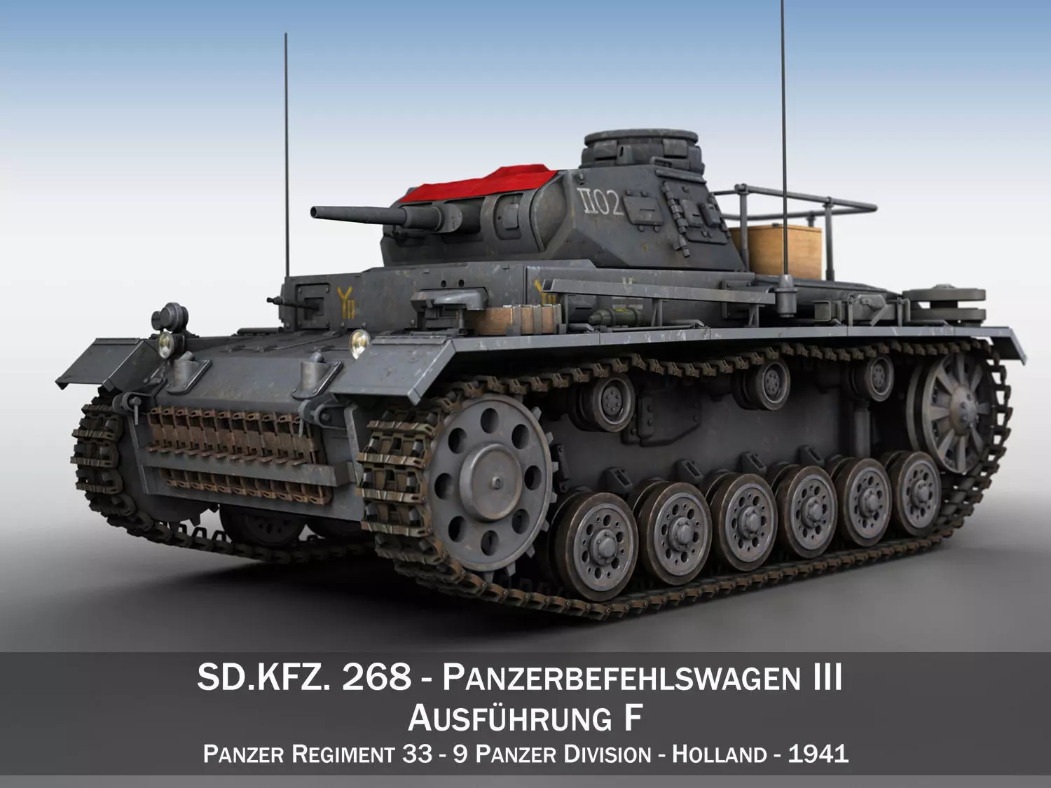 PzBefWg III - Ausf F - 9 PzDiv 3D model_0