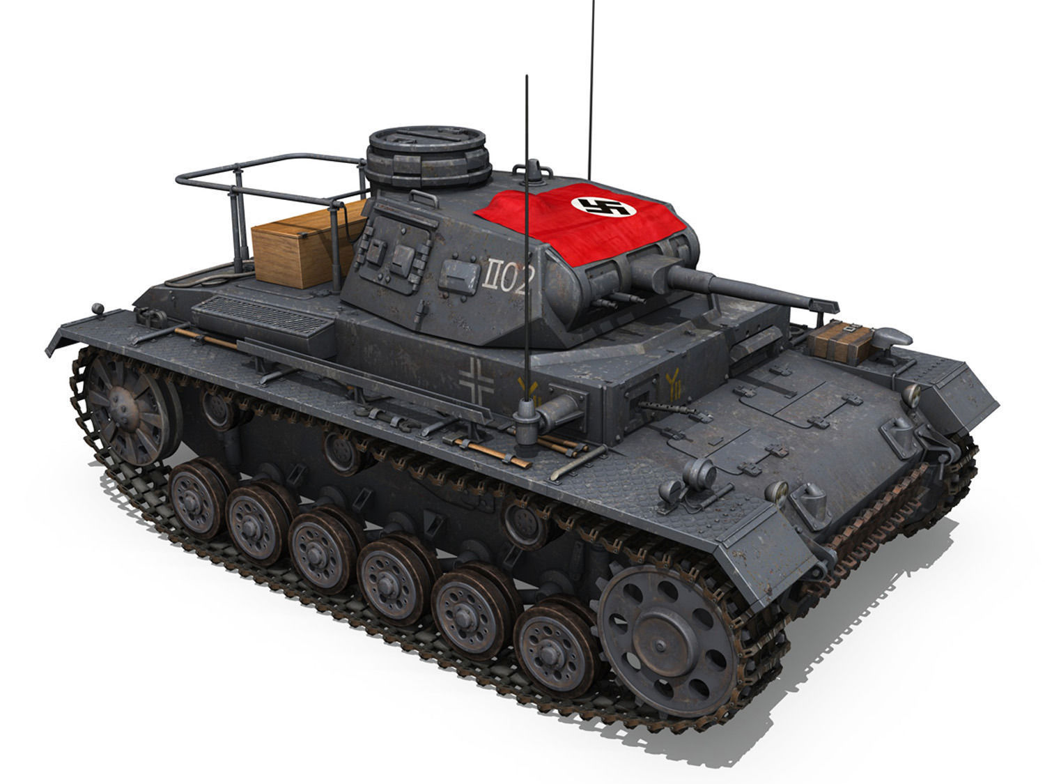 PzBefWg III - Ausf F - 9 PzDiv 3D model_7