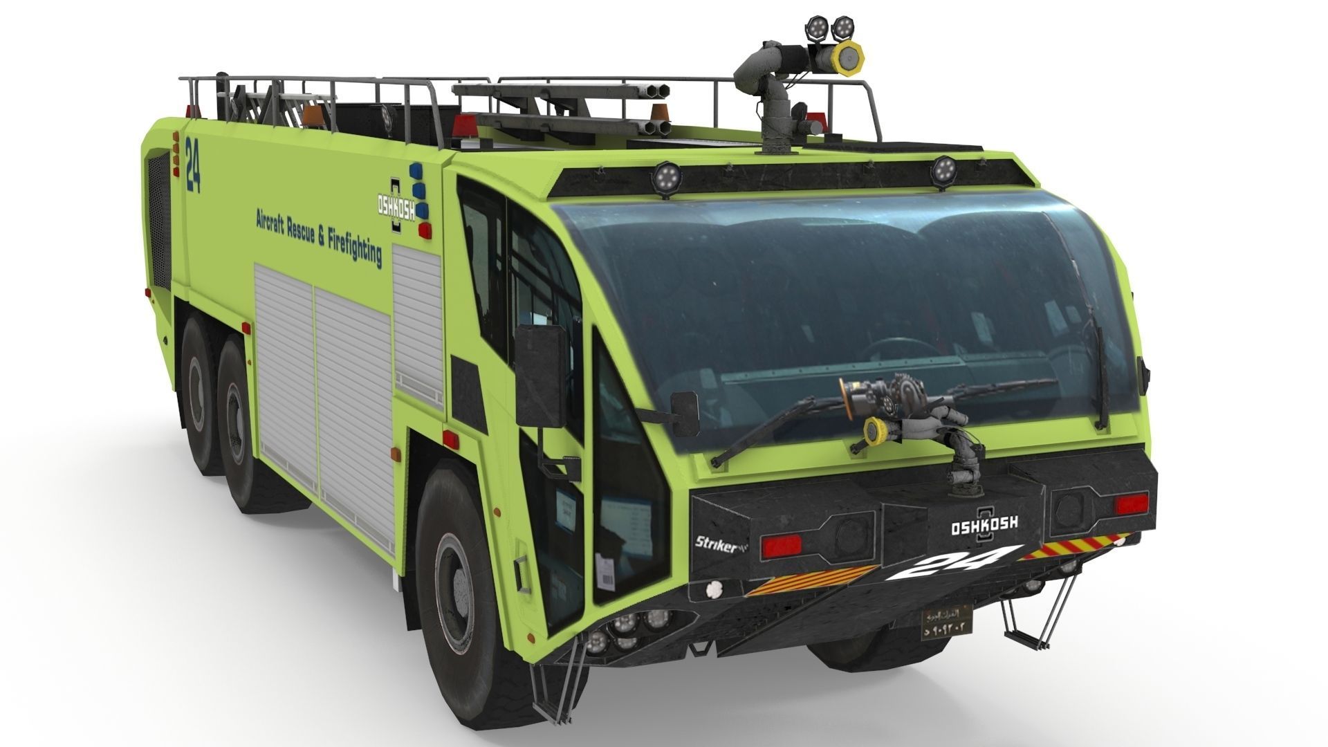 Camion De Pompier Oshkosh Striker 3000 échelle 1/50, Aéroport, Couleur Jaune, Par TWH, Neuf