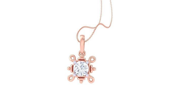 Women Solitaire Super Light Weight Pendant 3D print model