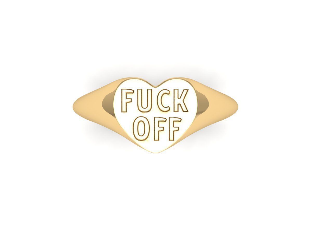 Fuck off Ring 3D print model_1