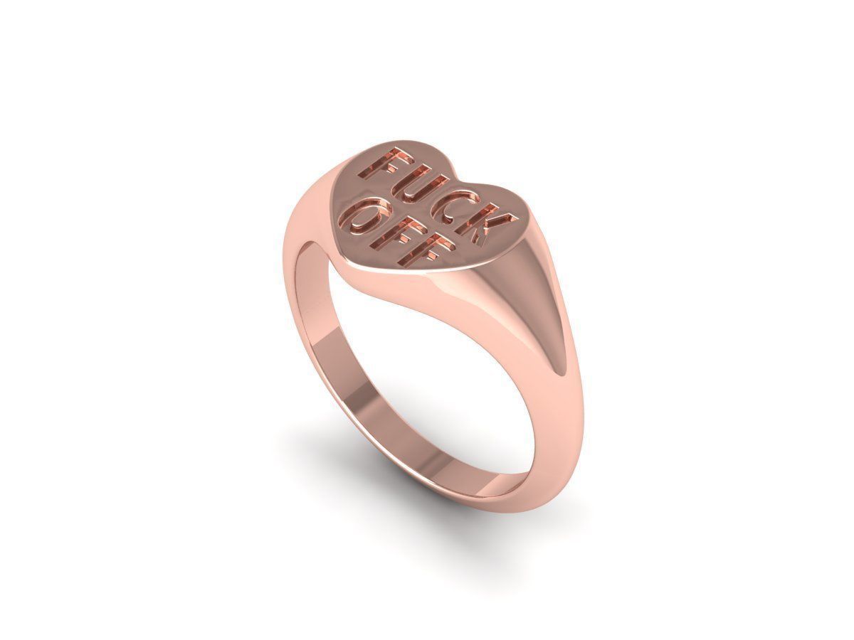 Fuck off Ring 3D print model_4
