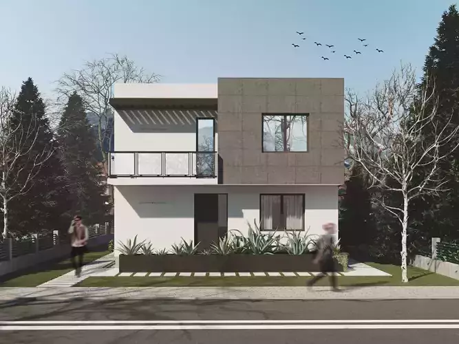 Small modern house - model and Lumion scene