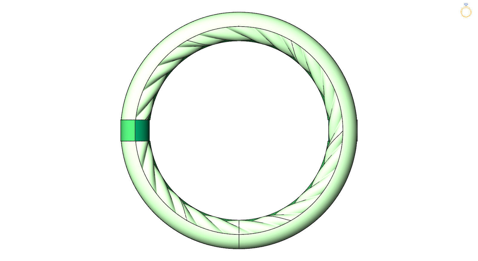 stylish diamond ring 3D print model_4