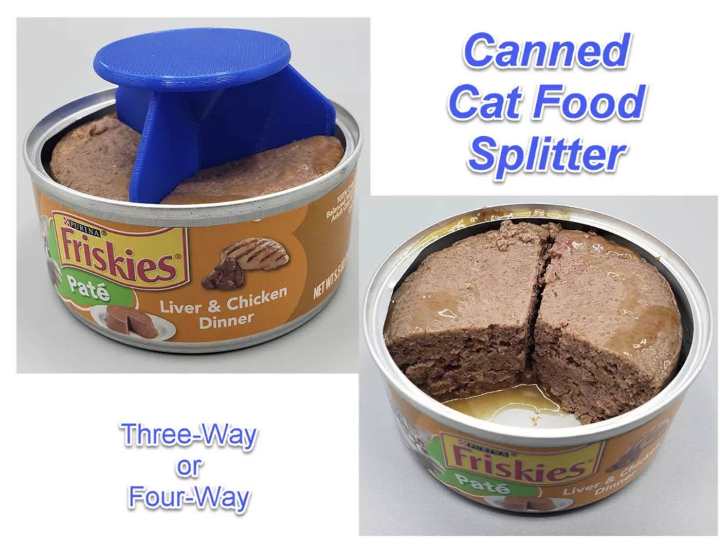Canned Cat Food Splitter 3D print model_0