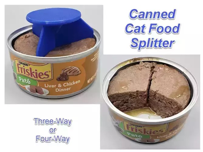 Canned Cat Food Splitter 3D print model