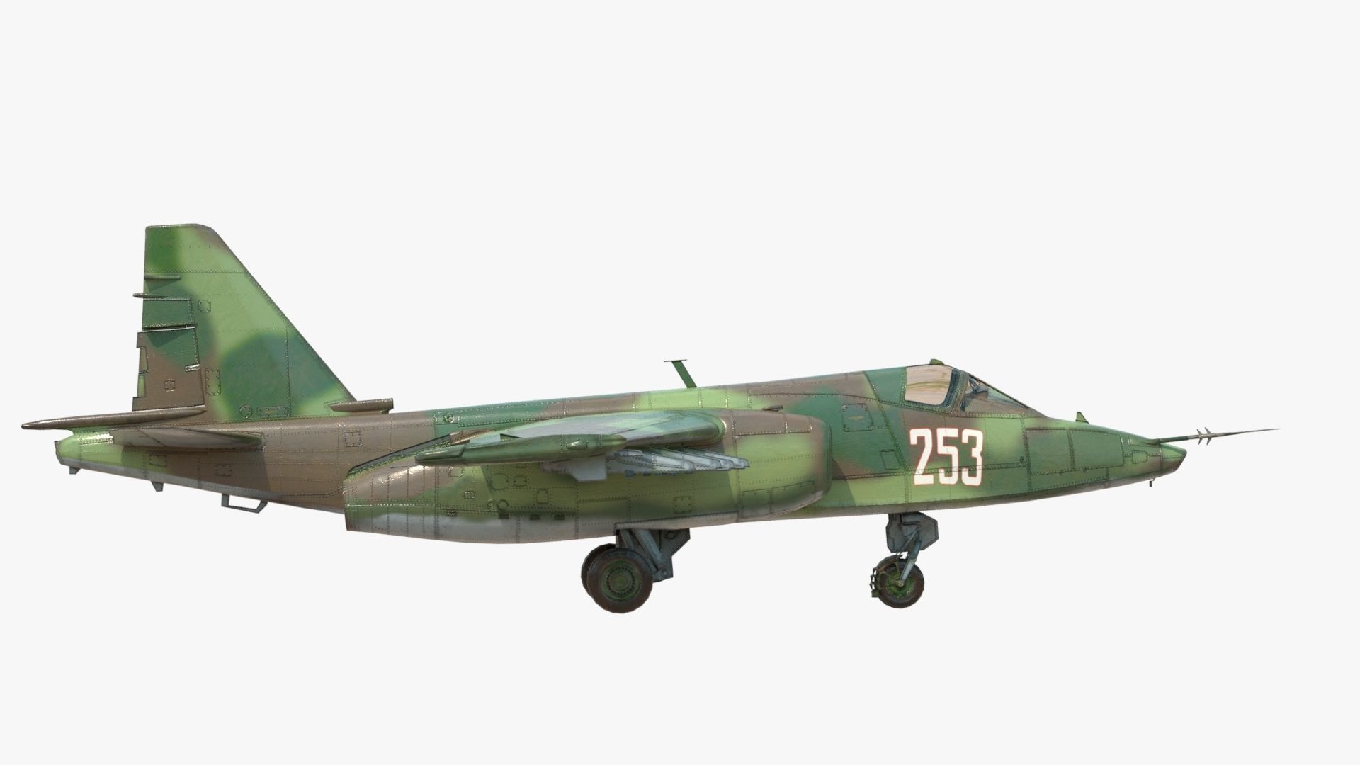 4K Textures with 2 Colors Su-25 Frogfoot  Low-poly 3D model_4