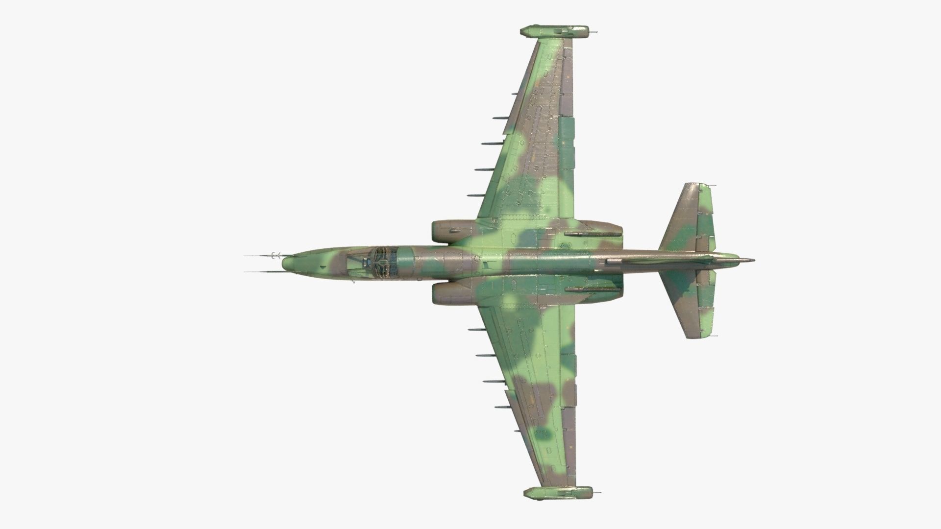 4K Textures with 2 Colors Su-25 Frogfoot  Low-poly 3D model_10