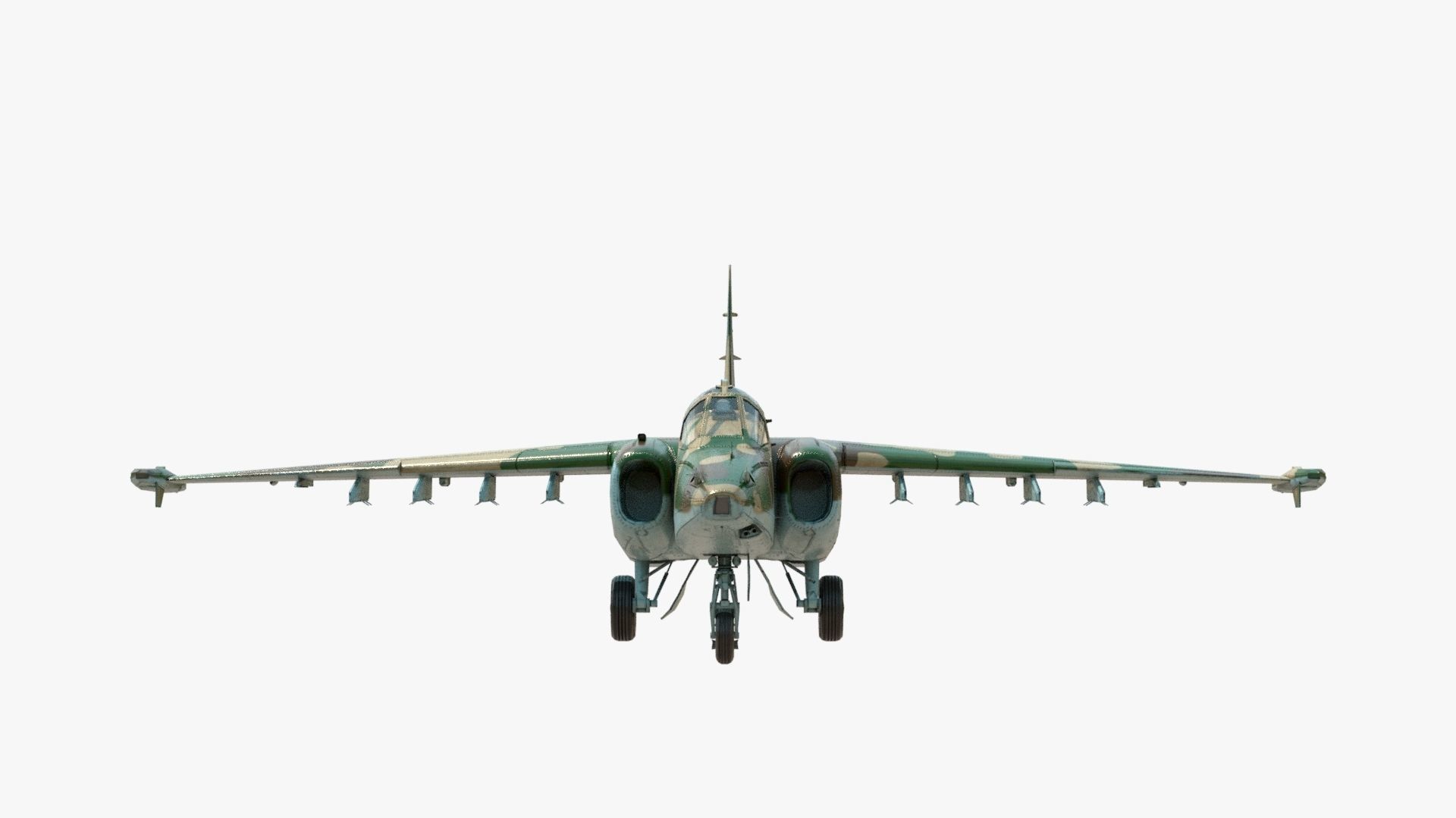 4K Textures with 2 Colors Su-25 Frogfoot  Low-poly 3D model_7