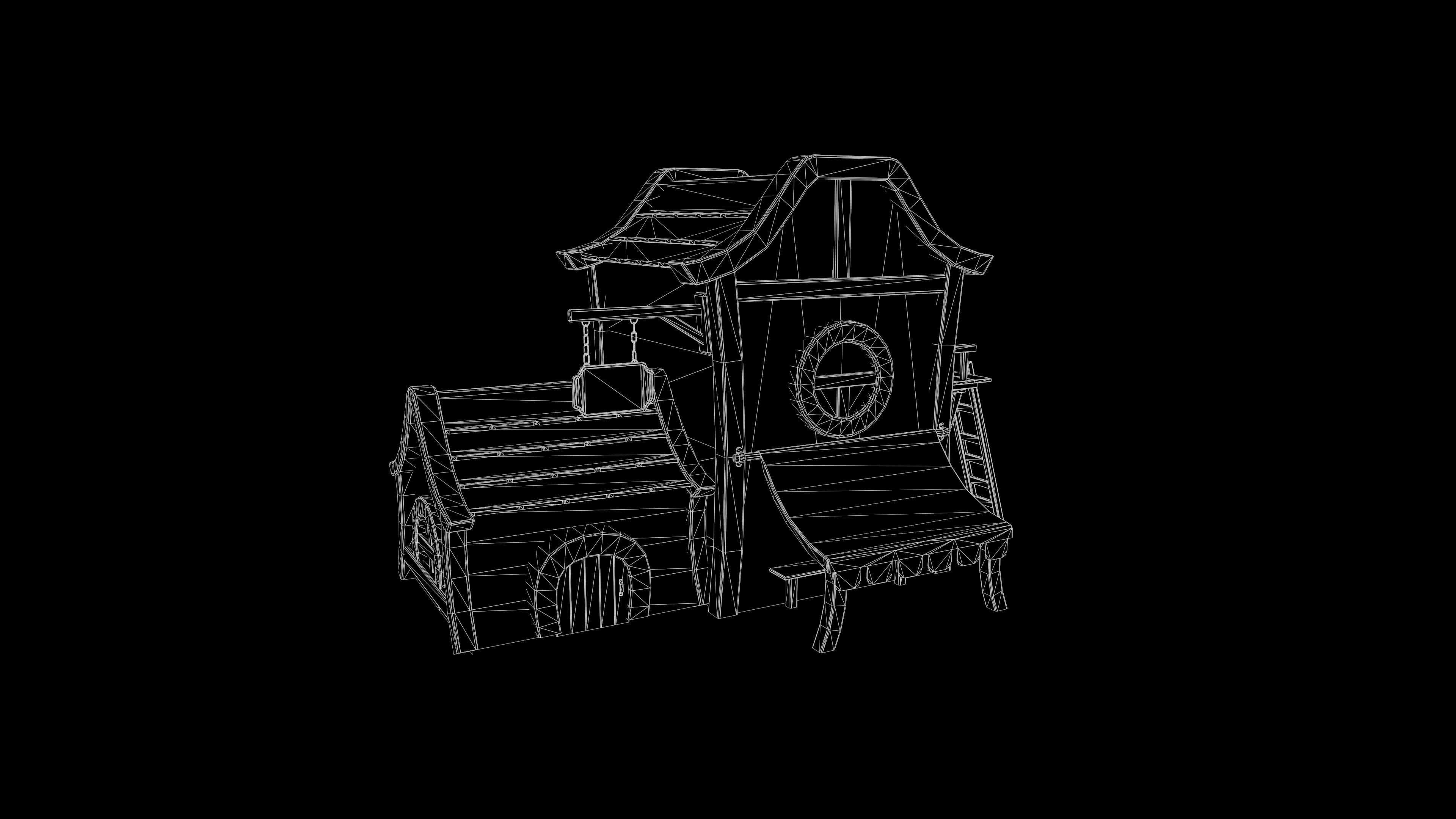 Artist-s House Free low-poly 3D model_14