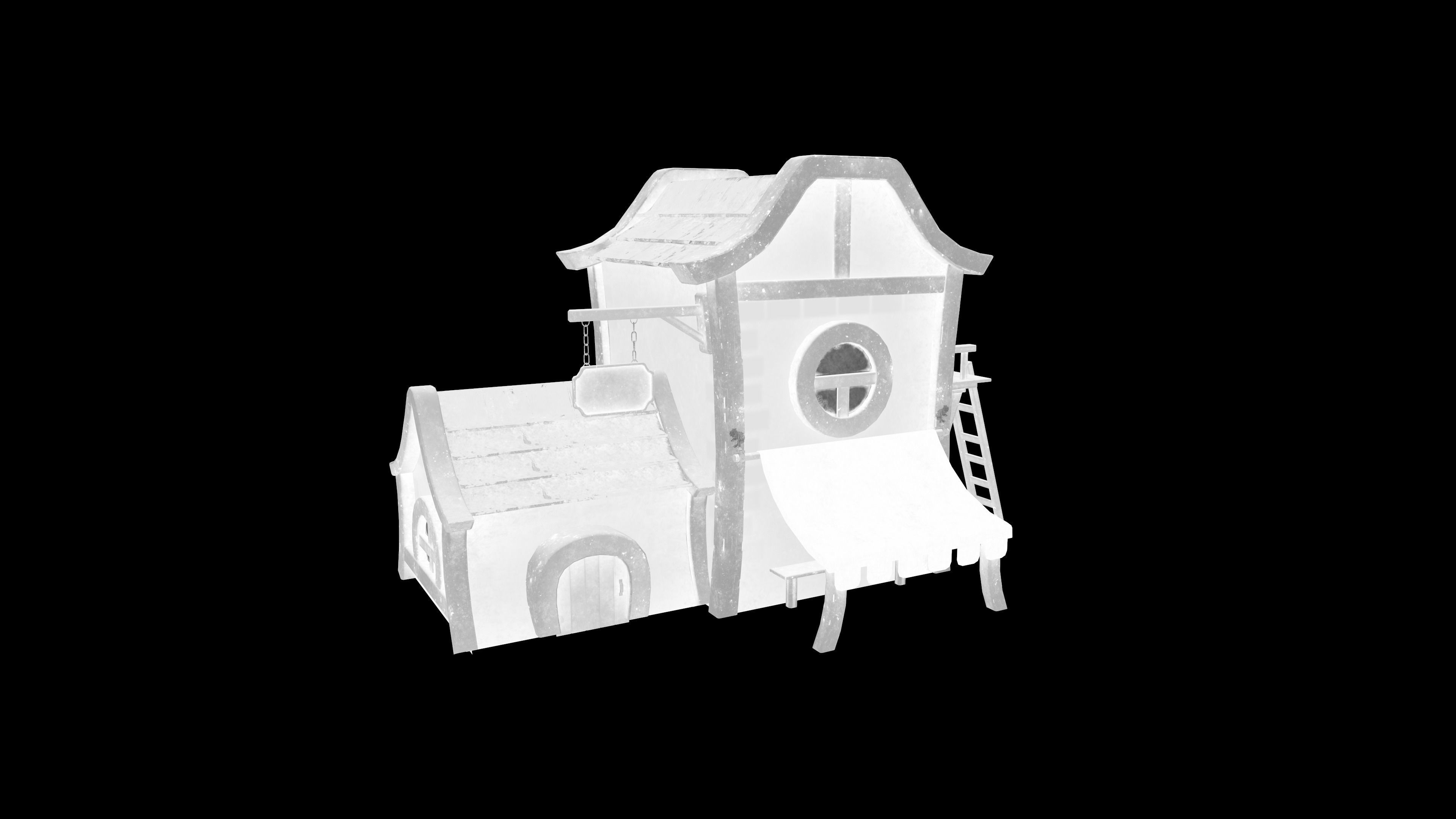 Artist-s House Free low-poly 3D model_16