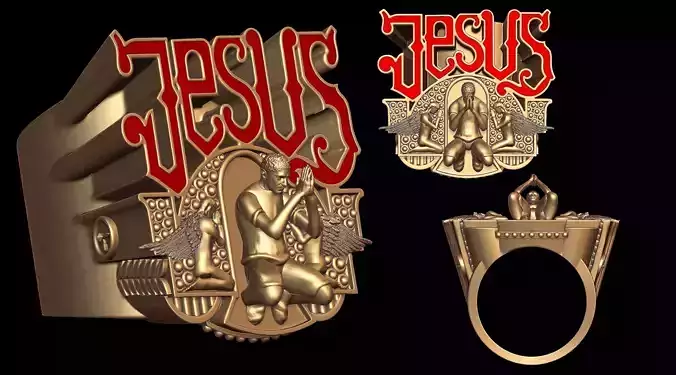 Jesus Signet Ring 