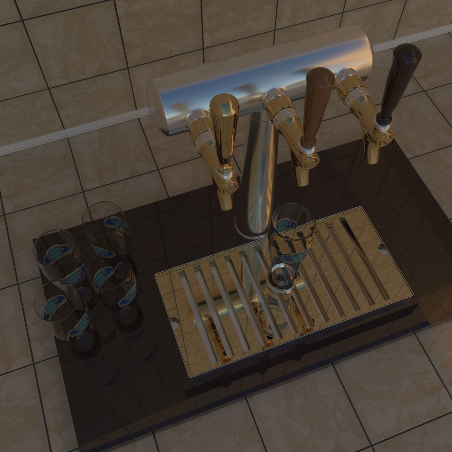 bar material Free 3D model_3