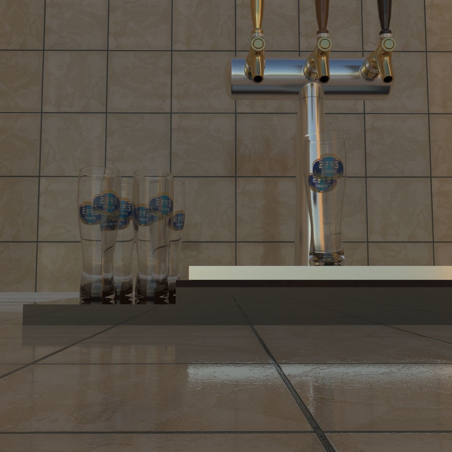 bar material Free 3D model_2