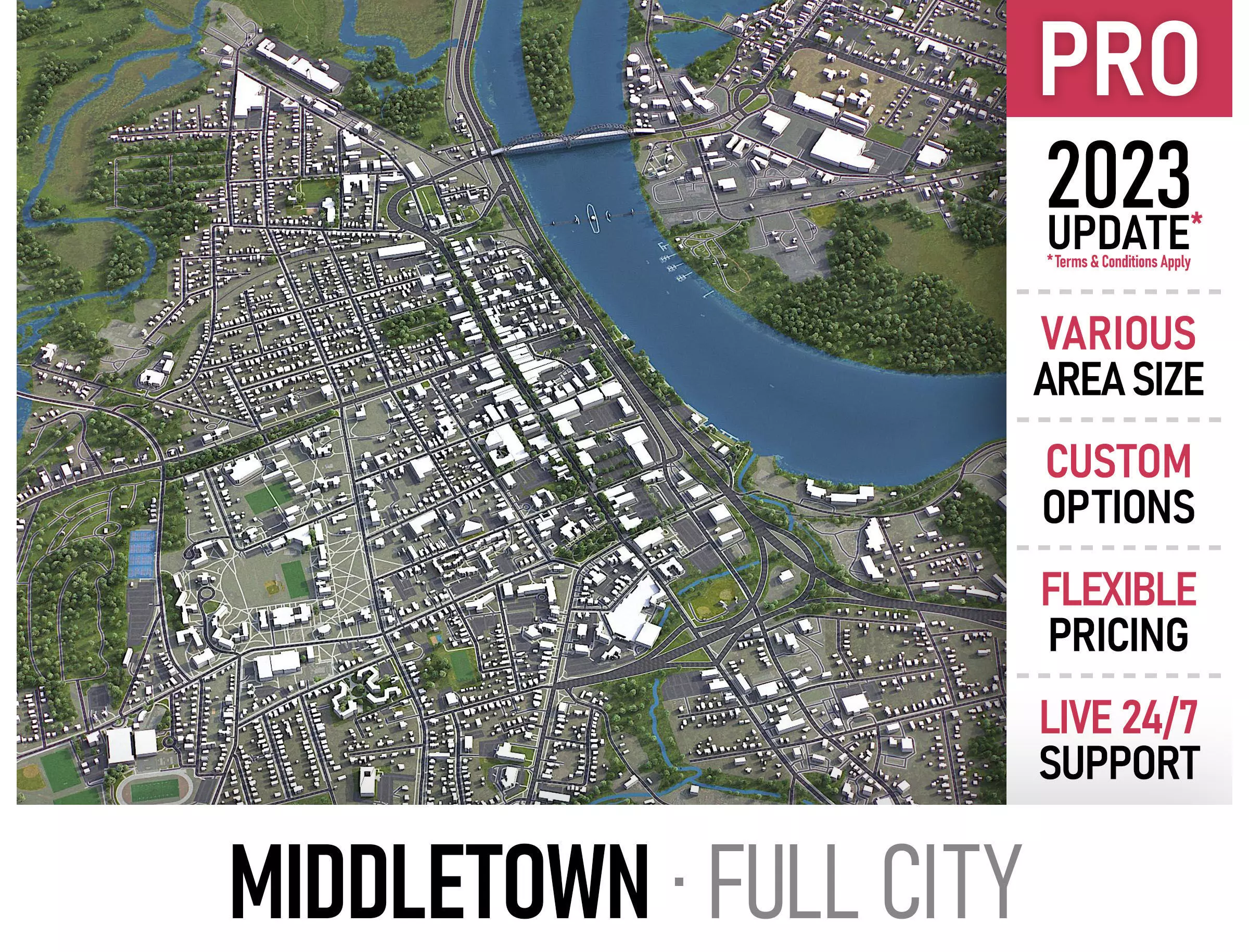 Middletown Low-poly 3D model