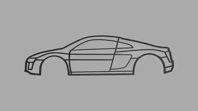 Audi R8 Wall Silhouette
