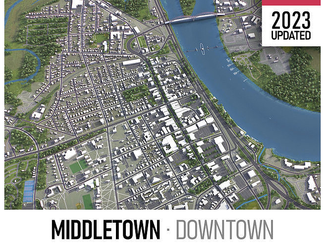 Middletown Low-poly 3D model