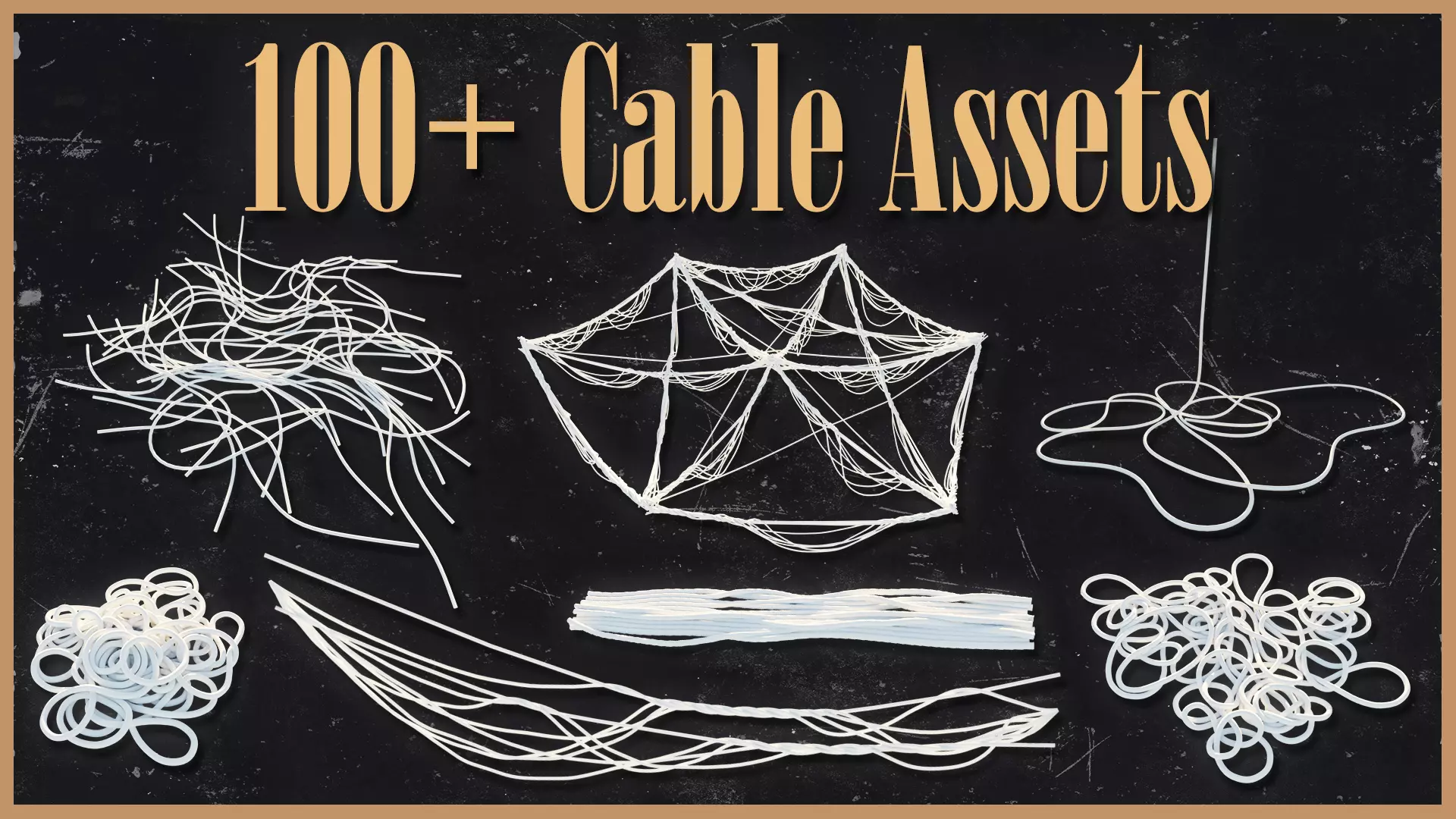Complete Cable Asset Pack Low-poly 3D model_0
